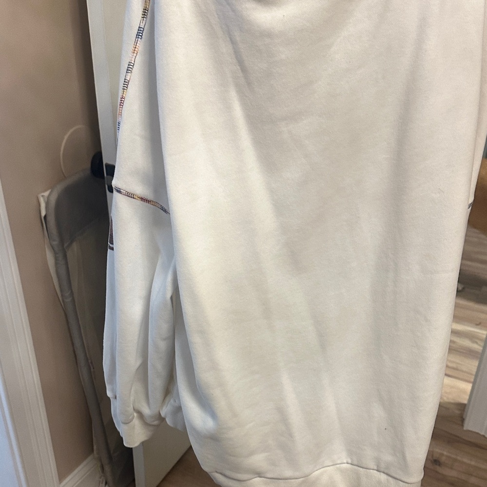 Women's Sporty Football Print Crew Neck Sweatshirt - Picture 4 of 7